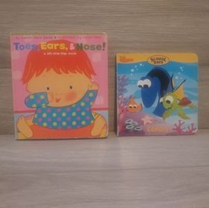 Baby Books Lot of 2 - Pre-owned - Body Parts Theme + Finding Nemo Colors Theme